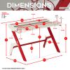 Techni Sport Ergonomic Computer Gaming Desk Workstation with Cupholder &amp; Headphone Hook; Red