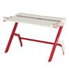 Techni Sport Ergonomic Computer Gaming Desk Workstation with Cupholder &amp; Headphone Hook; Red