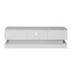 63inch WHITE morden TV Stand with LED Lights; high glossy front TV Cabinet; can be assembled in Lounge Room; Living Room or Bedroom; color:WHITE