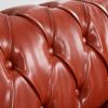 84.65" Rolled Arm Chesterfield 3 Seater Sofa.
